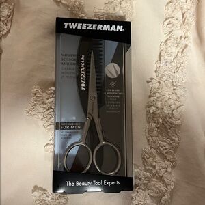 Tweezerman Silver Beard and Moustache Scissors